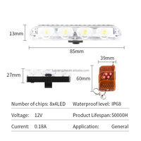 TGZ LED-Blitz-Rückwarnleuchte DRL-Lampe 8X4LED 12V Kühlergrill-Licht LED-LKW-Zusatzleuchte Rot Gelb Weiß Blau