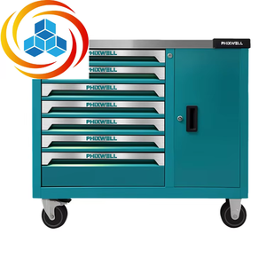Armoire de rangement pour outils en acier laminé à froid PHIXWELL avec 7 tiroirs, roulettes, portable, OEM/ODM/OBM personnalisable - Product Image 5