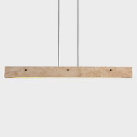 Lampe d'ambiance en pierre de grotte jaune, style minimaliste, lampe suspendue allongée pour salle à manger, comptoir de bar et salon