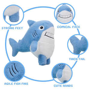 V256 Peluche di Squalo Personalizzabile all'Ingrosso, Giocattolo Morbido e Carino, Regalo Abbracciabile per Bambini, <span class=keywords><strong>Amici</strong></span> e Innamorati - Product Image 2