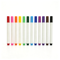 Marqueurs effaçables à sec pour tableau blanc, 12 couleurs, pointe ronde de 1 mm, option logo personnalisé, ensemble de marqueurs artistiques effaçables