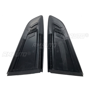 For Ford Mustang 2015-2022 Car Rear <b>Windows</b> Shutter Trim Cover Louver Vent Scoop Carbon Fiber Style Glossy Black Body Kit - Product Image 3