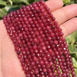 小尺寸小珠2/3/4毫米刻面红宝石间隔珠珠宝制作DIY - Product Image 5