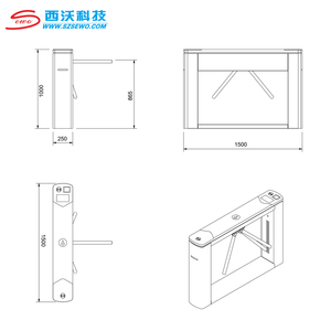 Sewo <span class=keywords><strong>Tripod</strong></span> turnstiles cổng cho siêu thị xe buýt ga đường sắt nhận dạng khuôn mặt ngón tay in vé cửa quay - Product Image 5