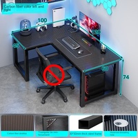 Escritorio para Juegos en Forma de L, Mesa de Esquina para Estudiar y Escribir, Mesa para Computadora, Mesa para Juegos de Oficina en Casa