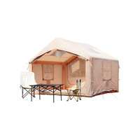 Tente de camping gonflable double étage quatre saisons OutdoorTents en PVC/Nylon, imperméable, isolante, rapide et portable, grand espace