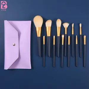 Beiqili White Makeup Brush Set 12pc Professional Eye Shadow Goat Pony Natural Hair Makeup Brush 24 Pieces Set Package Box Morphe