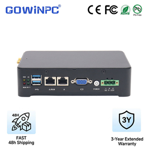 มินิพีซีอุตสาหกรรมแบบไร้พัดลม พร้อมซีพียู Intel J1900 Quad Core รองรับ Dual Gigabit LAN WiFi 4G อุณหภูมิใช้งาน 20 ถึง 60 องศาเซลเซียส - Product Image 3