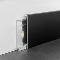 JUNJUN Garniture de plinthe en aluminium moderne personnalisée Panneau d'installation facile pour une utilisation en appartement en alliage d'aluminium