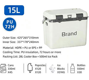 <span class=keywords><strong>Contenitore</strong></span> Termico Portatile <span class=keywords><strong>da</strong></span> 15L per Auto, Scatola Isolante per Alimenti e Bevande, Ideale per Campeggio e Picnic all'Aperto - Product Image 1