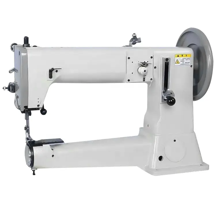 Máquina de coser de 441 Long arm cylinder bed, máquina de coser de punto de bloqueo de alimentación compuesta de servicio extra pesado
