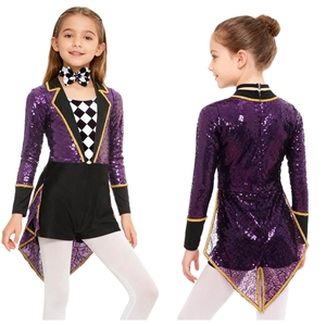 Costume de cirque unisexe pour enfants de 6 à 16 ans, costume de magicien, combinaison avec nœud papillon pour fête à thème, activités scolaires, spectacle - Product Image 2