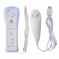 Manette de jeu sans fil 2 en 1 avec télécommande, Motion Plus, Nunchuck, Joystick pour N Wii Wii U Joypad