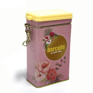 Récipient rectangulaire de boîtes de stockage de thé de café de Matcha grand avec le couvercle fermé en métal hermétique peut boîte - Product Image 3