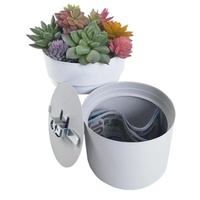 Pot de fleurs avec compartiment secret et serrure à clé pour argent liquide, bijoux et petits objets de valeur - Utilisation discrète à la maison ou au jardin