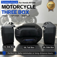Boîtes à dégagement rapide compatibles avec la moto Honda NT1100, ensemble de bagages 3 pièces, sacoches latérales et top-cases, fixation sans dommage pour le tourisme