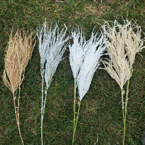 Fleurs artificielles Yiyi, roseaux de 30 cm à 100 cm, blanc, or, argent, brun clair, décoration de mariage, accessoires d'intérieur - Product Image 1