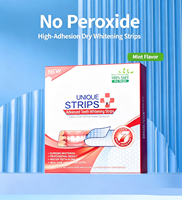 Bandes blanchissantes pour les dents sans peroxyde, haute adhérence, saveur menthe, bandes blanchissantes douces pour les dents, pour les soins bucco-dentaires quotidiens à domicile