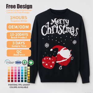 Suéter Navideño Feo para Hombre, con Letras y Dibujos Animados, Tejido Jacquard, OEM, ODM, Logotipo, Patrón, Color y Talla Personalizables, Venta al Por Mayor de Fábrica - Product Image 2