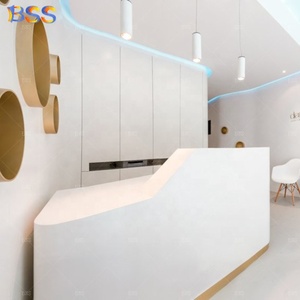 Decoración de mesa para oficina, diseño creativo de lujo, sastrería, estilo L, mármol blanco, mesa de odontología para oficina - Product Image 3