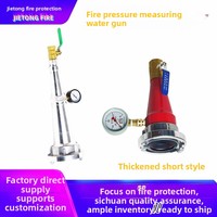 65 Pistolet de test de pression pour lutte contre l'incendie, dispositif de test d'eau pour hydrant, connecteur de manomètre, buses de 25 pouces et 3 pouces, 50 mm