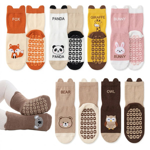 Calzini <span class=keywords><strong>antiscivolo</strong></span> BIlu per neonati, calzini con animali della foresta, calzini morbidi in cotone <span class=keywords><strong>antiscivolo</strong></span> per bambini - Product Image 1