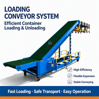 Convoyeur à bande télescopique mobile réglable en hauteur, flexible, pour le chargement et le déchargement de conteneurs de camions, pour la manutention de cartons et de colis