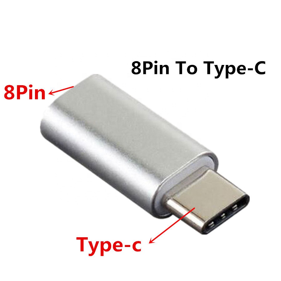 Премиум для iPhone молния iOS 8Pin разъем для USB Type C разъем конвертер адаптер с корпусом из алюминиевого сплава