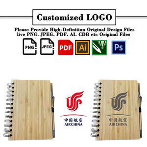 Promotion Business Office Gifts Custom Logo Printed Eco Wooden <b>Bamboo</b> Notebook Cover - Product Image 2