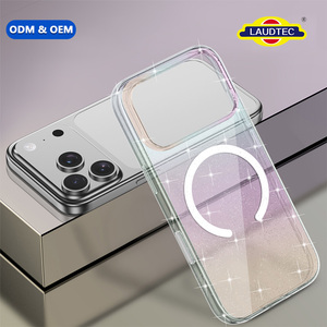 Coque de téléphone magnétique ultra-fine à dégradé scintillant, vente en gros en vrac, marque privée ODM, approvisionnement direct usine pour iPhone 17/18 Pro Max - Product Image 1