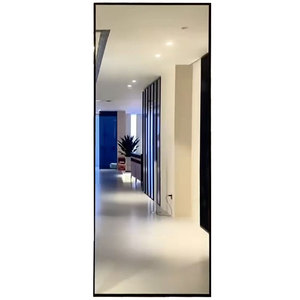 <span class=keywords><strong>Porta</strong></span> <span class=keywords><strong>Scorrevole</strong></span> Invisibile in Vetro e Alluminio con Binario Nascosto, Telaio Sottile Scanalato Personalizzato per Soggiorno - Product Image 2