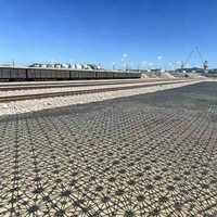 Антикоррозийная многореберная трехосная пластиковая геосетка с настраиваемыми характеристиками для проектов по обработке грунта прибрежных портов