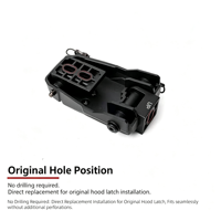 Anti-Rüttel-Motorhaubenverschluss-Set, Salzsprühkorrosionsbeständig, Rauchschwarz für Jeep Wrangler JK JL Gladiator JT Offroad-Reparaturteile