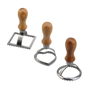 Cortador de repostería con mango de madera, rueda de prensa para Pasta, herramientas para Pasta para hacer albóndigas - Product Image 5