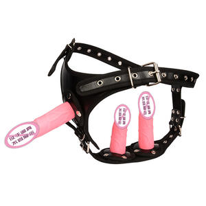 <strong>Female</strong> <strong>Chastity</strong> <strong>Belt</strong> With Three Colors Waist Adjustable Removable Anal Plug and Dildo Soft PVC Leather Pant - Product Image 5