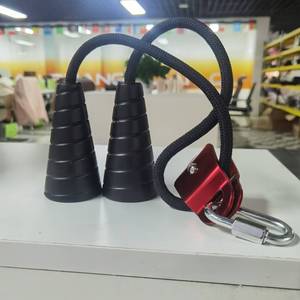 Accesorio para Entrenamiento de Fuerza, Cable en Espiral <span class=keywords><strong>con</strong></span> Agarre de Cono, <span class=keywords><strong>Polea</strong></span> de Aluminio Silenciosa y Resistente al Desgaste, Compatible <span class=keywords><strong>con</strong></span> la Mayoría de Equipos de Gimnasio <span class=keywords><strong>con</strong></span> Cable para Dorsales - Product Image 1