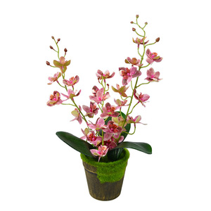 Artesanía Dongchen, Bonsái Artificial de Cymbidium de 30cm-100cm, Flores de Seda para Decoración del Hogar y Accesorios para Bodas - Product Image 5
