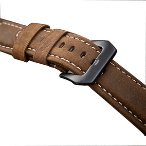 <span class=keywords><strong>Bracelet</strong></span> de remplacement en <span class=keywords><strong>cuir</strong></span> vintage pour hommes, 20mm 22mm 24mm 26mm, pour montre connectée <span class=keywords><strong>Apple</strong></span> - Product Image 6
