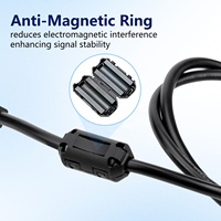 Câble d'extension AMS Lite à 4 broches de 1 mètre avec anneau magnétique pour imprimante 3D Bambu Lab A1 / A1 Mini / P1 / AMS2 Pro, accessoires