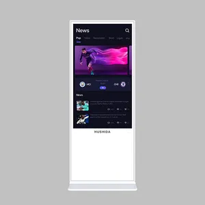 43 55 65 inç beyaz reklam ekranı ekran win10 sistemi Totem Lcd ekran multimedya reklam Kiosk Wifi dijital tabela