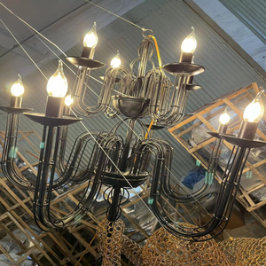 Luci a sospensione acrobata in <span class=keywords><strong>oro</strong></span> rosa a rete modello 3D lampadario <span class=keywords><strong>donna</strong></span> Film scientifico Figure del soffitto del centro commerciale decorazioni - Product Image 3