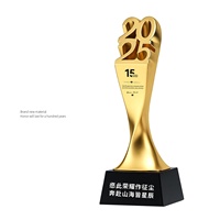 Trofeo Personalizado de Resina y Metal de Alta Calidad 2026, con Grabado, para Competencias, Premios Creativos a Personal Destacado, Reuniones Anuales