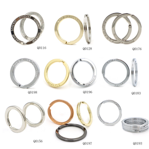 <span class=keywords><strong>New</strong></span> Arrival Matte Nickel plated Keyring tùy chỉnh Tem logo chia Vòng Kim Loại Keychain nhẫn với tên thương hiệu Logo - Product Image 3