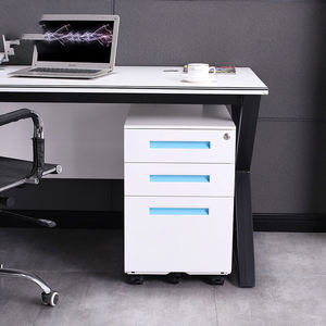 Mobiler Akten schrank aus kompaktem Stahl mit schmalem Einbau griff und Rollen für das Home Office - Product Image 2
