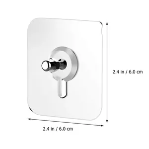 Zuogang 6*6cm Punch-Miễn phí dính tường móc treo tường không thấm nước treo 2 trong 1 dính móc vít miễn phí nhãn dán cho chìa khóa