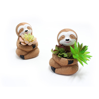 Pots de fleurs paresseux mignons petits Pots de plantes en résine plantes succulentes animaux jardinières Cactus plantes Pots d'intérieur jardinières décoration de la maison