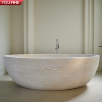 Frap — lavabo de baignoire en pierre naturelle sculptée à la main, cuve de style luxueux en marbre carrée avec une polissage élevé