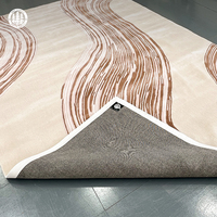 Nouveau tapis moderne de luxe écologique fait main en laine de Nouvelle-Zélande/soie botanique/soie de bambou, antidérapant, imperméable, ignifuge et résistant aux taches
