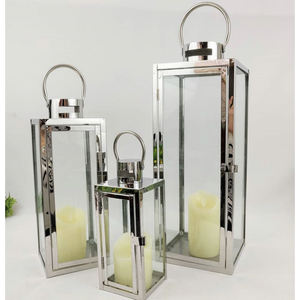 Linterna de Vela decorativa de pie para decoración de jardín, linterna de vela de acero inoxidable de alta calidad para decoración de boda - Product Image 1