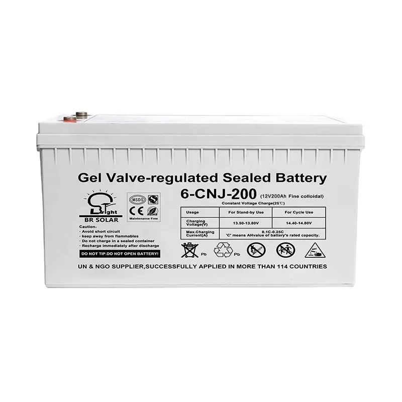 200Ah 250Ah 300Ah Batterie de stockage solaire à cycle profond Gel 12V 100Ah Batteries plomb-acide